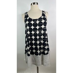 Alembika Lagenlook sleeveless mixed prints women’s tunic top